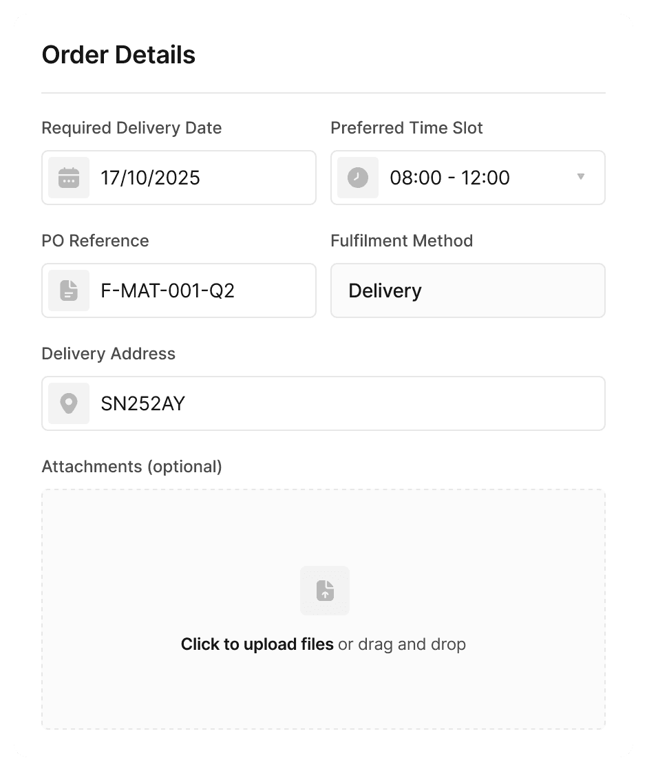 Smart purchase order builder