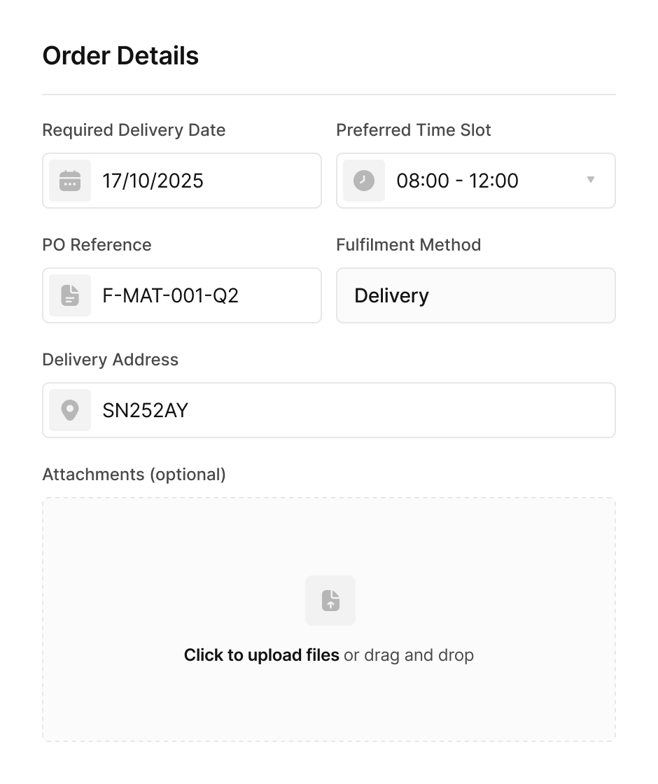 Smart purchase order builder